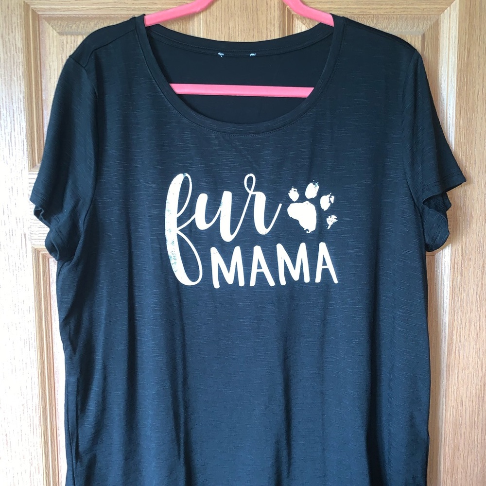 Black Fur Mama T-shirt